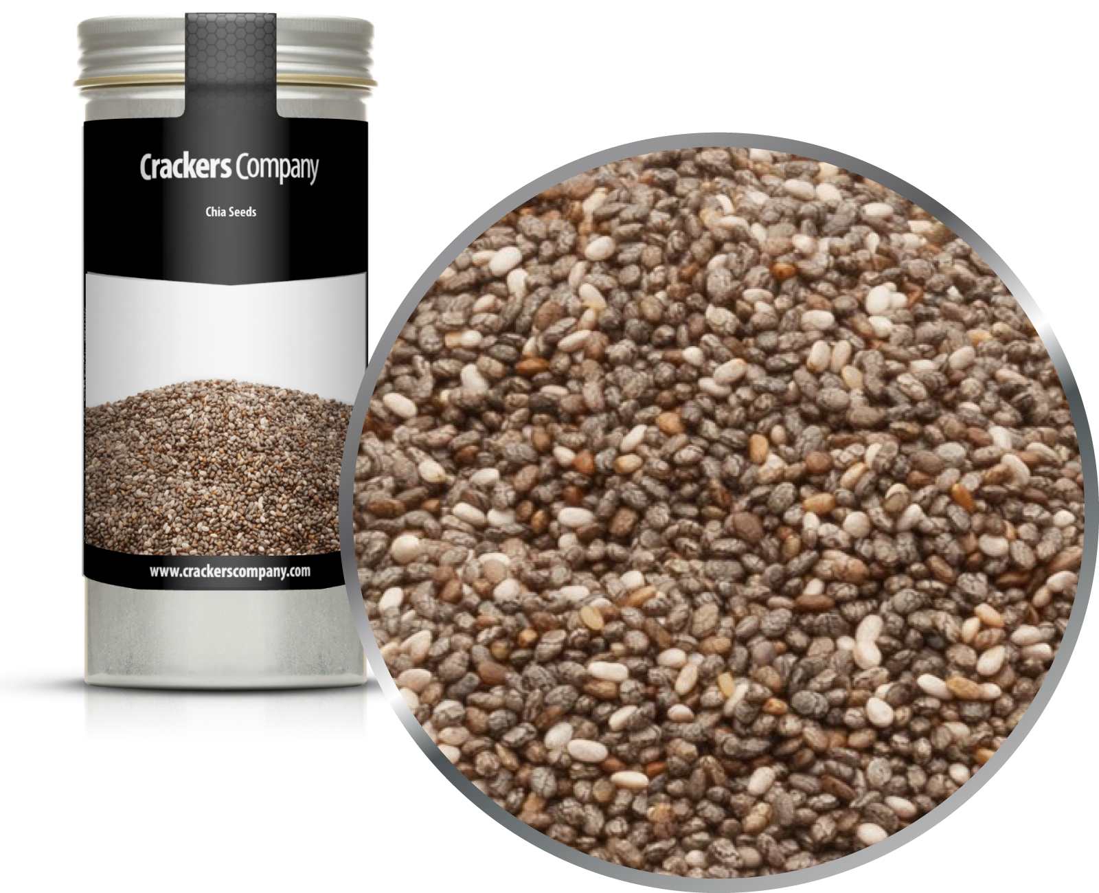 Semillas de Chia, Chia Seeds PU con 40 piezas. Ud. Contenido de 110 g por pieza.