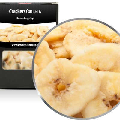 Chips di banana croccanti, Banana Crispychips PU con 32 pezzi. u. Contenuto di 50 g per pezzo.