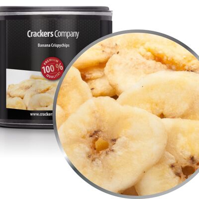 Chips de banane croustillantes, Banana Crispychips PU de 36 pièces. toi. Contenu de 50 g par pièce.