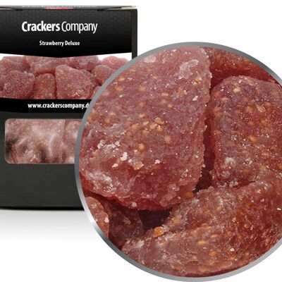Fresas confitadas, Strawberry Deluxe PU con 32 piezas. Ud. Contenido de 80 g por pieza.