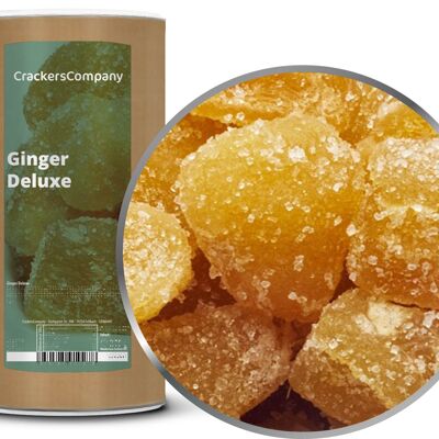 Gingembre confit, Ginger Deluxe PU de 9 pièces. toi. Contenu de 850 g par pièce.