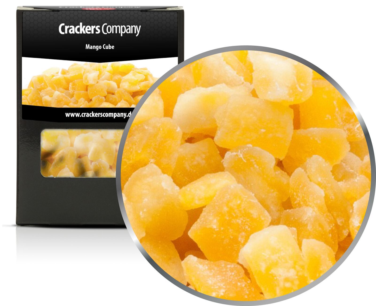 Kandierte Mango, Mango Cube VPE mit 32 Stk. u. 90g Inhalt je Stk.