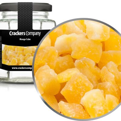 Mango Confitado, Mango Cube PU con 25 piezas. Ud. Contenido de 90 g por pieza.