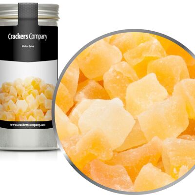 Melón confitado, Melon Cube PU con 40 piezas. Ud. Contenido de 90 g por pieza.