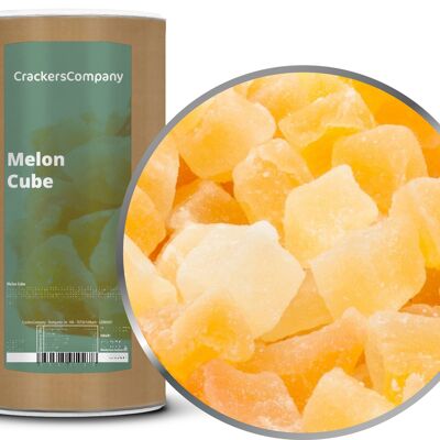 Melon confit, Melon Cube PU de 9 pièces. toi. Contenu de 700 g par pièce.