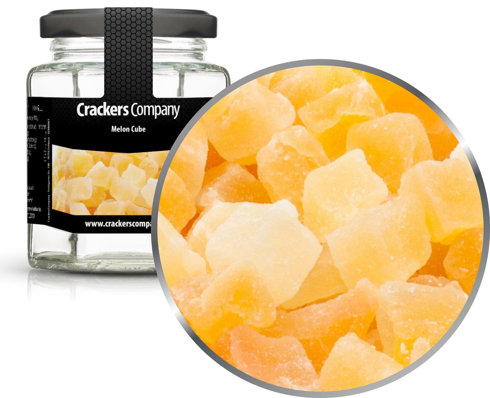 Kandierte Melone, Melon Cube VPE mit 25 Stk. u. 90g Inhalt je Stk.