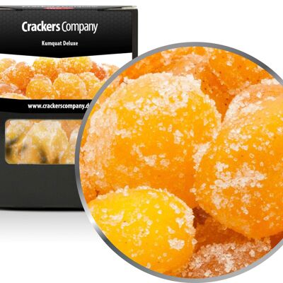 Kumquat canditi, Kumquat Deluxe PU con 32 pezzi. u. Contenuto 90 g per pezzo.