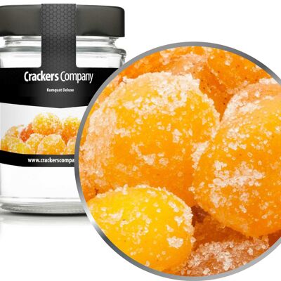Kumquats confitados, Kumquat Deluxe PU con 45 piezas. Ud. Contenido de 90 g por pieza.