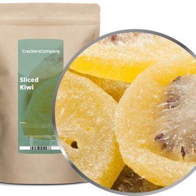 Kiwi candito, Kiwi a fette PU con 8 pezzi. u. Contenuto 400 g per pezzo.