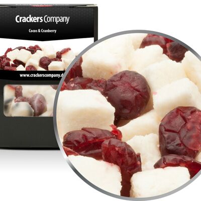 Cubi di cocco e mirtillo rosso, PU cocco e mirtillo rosso con 32 pezzi. u. Contenuto 80 g per pezzo.