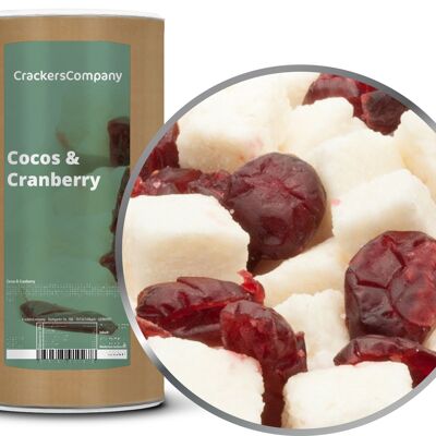 Cubi di cocco e mirtillo rosso, PU cocco e mirtillo rosso con 9 pezzi. u. Contenuto 650 g per pezzo.