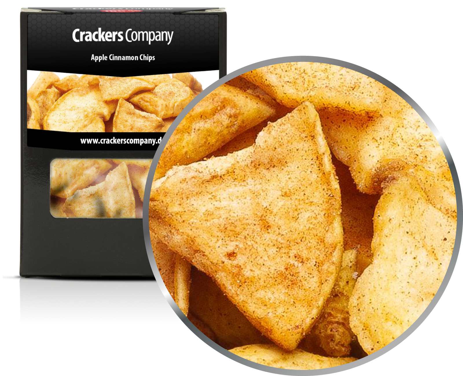 Apfel-Zimt Chips, Apple Cinnamon Chips VPE mit 32 Stk. u. 25g Inhalt je Stk.