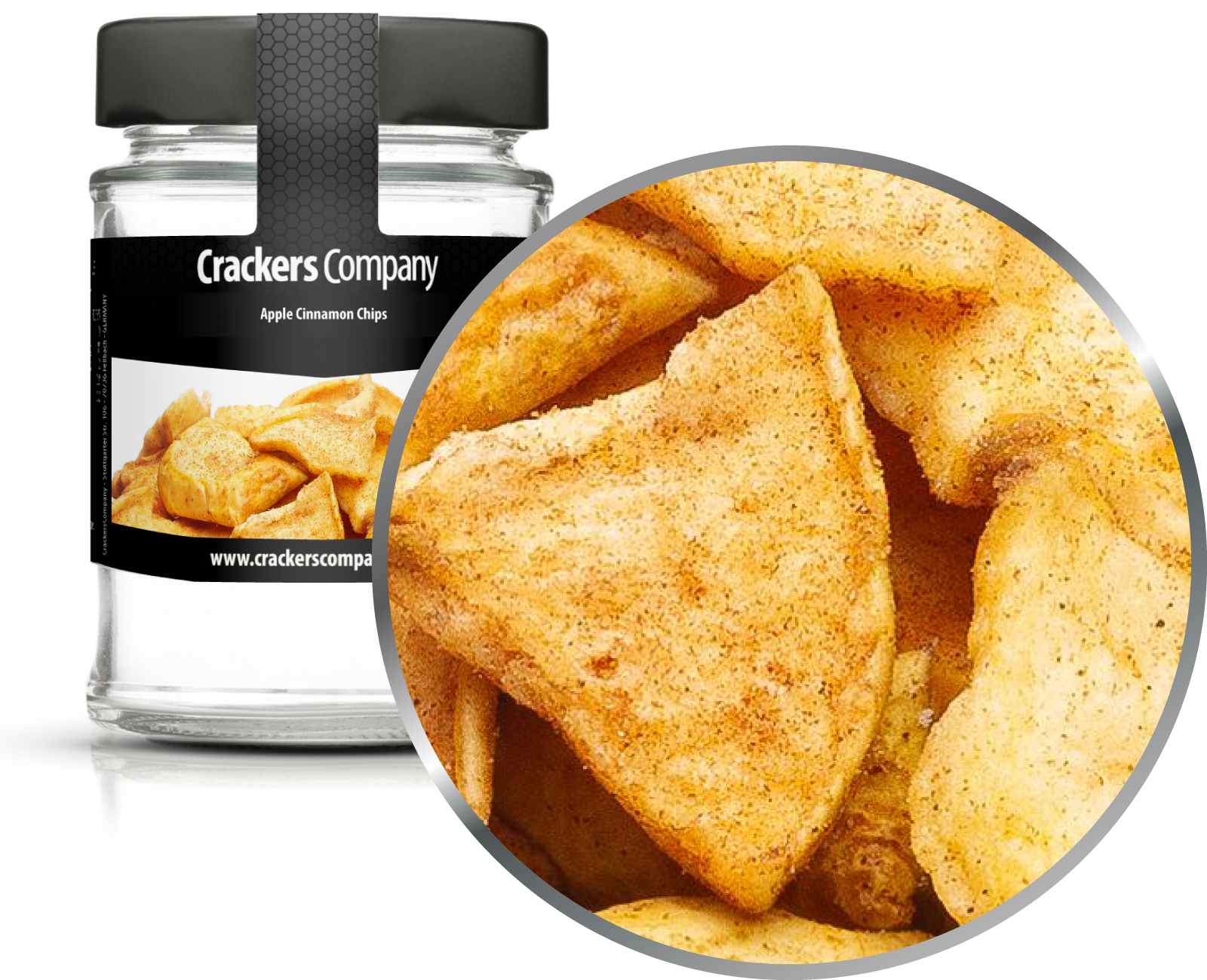 Apfel-Zimt Chips, Apple Cinnamon Chips VPE mit 45 Stk. u. 25g Inhalt je Stk.