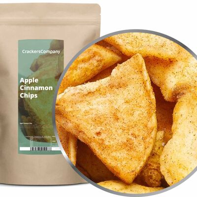 Chips pomme cannelle, chips pomme cannelle PU avec 8 pièces. toi. Contenu de 130 g par pièce.
