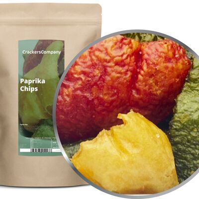 Patatine vegetali alla paprika, patatine alla paprika PU con 8 pezzi. u. Contenuto 100 g per pezzo.