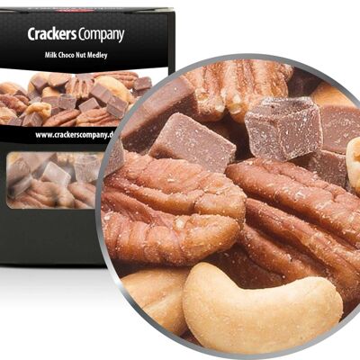 Mix di noci di cioccolato al latte intero, Milk Choco Nut Medley PU con 32 pezzi. u. Contenuto 80 g per pezzo.