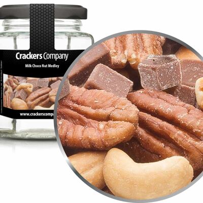 Mix di noci di cioccolato al latte intero, Milk Choco Nut Medley PU con 25 pezzi. u. Contenuto 80 g per pezzo.