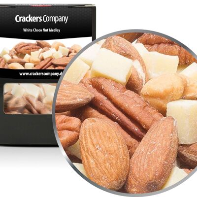 Mix di nocciole al cioccolato bianco, White Choco Nut Medley PU con 32 pezzi. u. Contenuto 80 g per pezzo