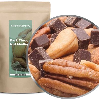 Mezcla de nueces y chocolate amargo, Dark Choco Nut Medley PU con 8 piezas. Ud. Contenido de 500 g por pieza.