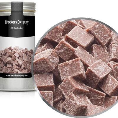 Cubes de chocolat au lait entier, Cube de chocolat au lait PU de 40 pièces. toi. Contenu de 100 g par pièce.