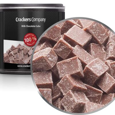 Cubes de chocolat au lait entier, Cube de chocolat au lait PU de 36 pièces. toi. Contenu de 100 g par pièce.
