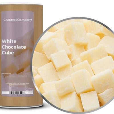 Cubi di cioccolato bianco, Cubo di cioccolato bianco PU con 9 pezzi. u. Contenuto 800 g per pezzo.