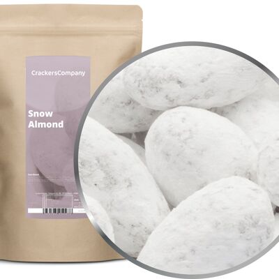 Chocolat au lait entier aux amandes, Snow Almond PU avec 8 pièces. toi. Contenu de 550 g par pièce.