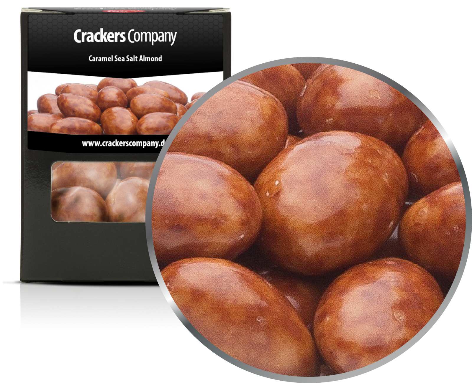 Mandorle Al Caramello Al Sale Marino, Mandorle Al Caramello Al Sale Marino PU con 32 pezzi. u. Contenuto 115 g per pezzo.