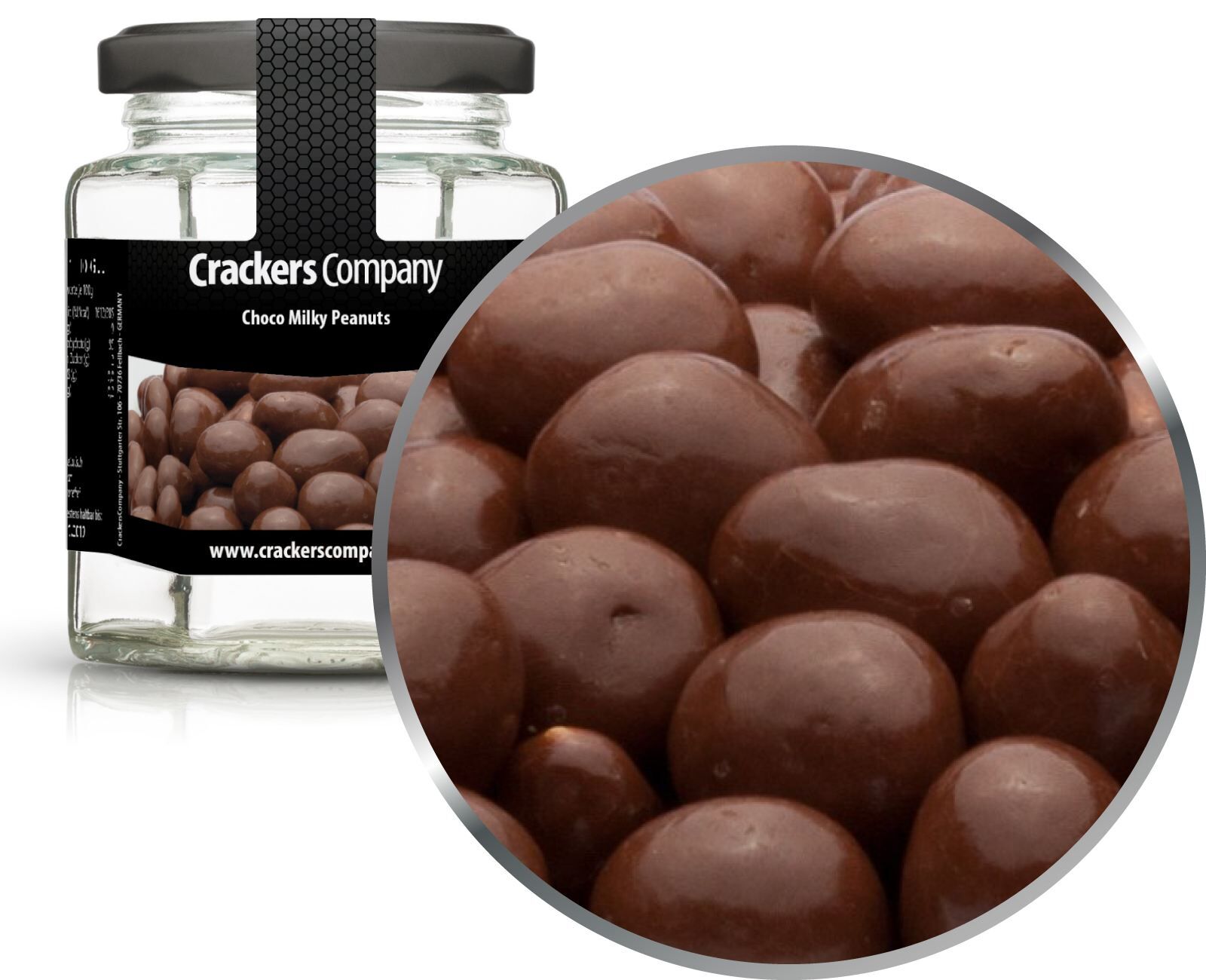 Cioccolato al latte intero con arachidi, Choco Milky Peanuts PU con 25 pezzi. u. Contenuto 110 g per pezzo.