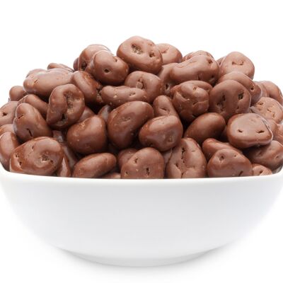 Pasas de chocolate con leche entera, Choco Milk Raisin PU con 1 pieza. Ud. Contenido de 5000 g por pieza.