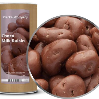Pasas de chocolate con leche entera, Choco Leche Pasas PU con 9 piezas. Ud. Contenido de 950 g por pieza.