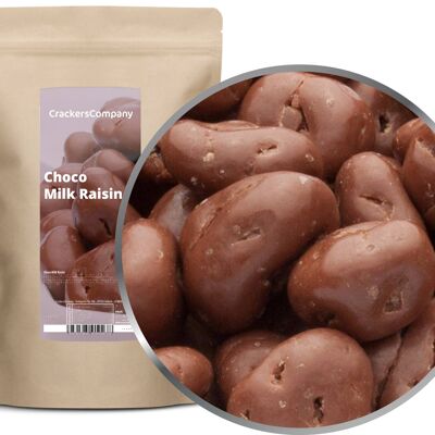 Raisins au chocolat au lait entier, Choco Milk Raisin PU avec 8 pièces. toi. Contenu de 750 g par pièce.