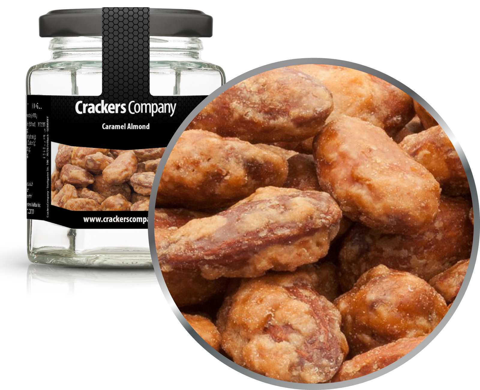 Karamell Mandeln, Caramel Almond VPE mit 25 Stk. u. 90g Inhalt je Stk.