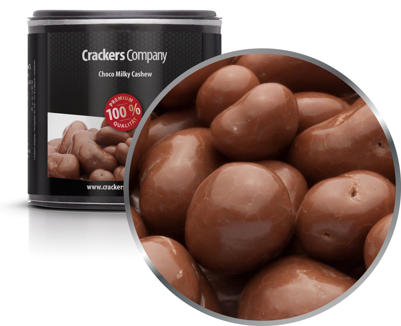 Anacardi al latte intero, Choco Milky Cashew PU con 36 pezzi. u. Contenuto 105 g per pezzo.