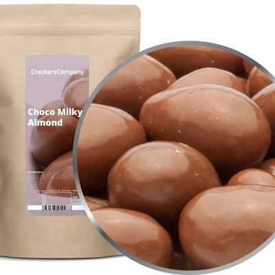 Amandes au lait entier, Choco Milky Almond PU de 8 pièces. toi. Contenu de 700 g par pièce.