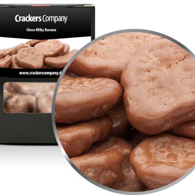 Banane au lait entier, Choco Milky Banana PU de 32 pièces. toi. Contenu de 80 g par pièce.