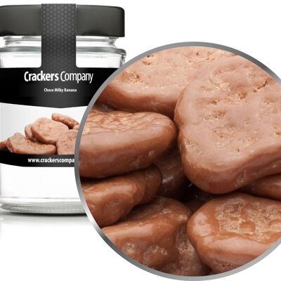 Banane au lait entier, Choco Milky Banana PU de 45 pièces. toi. Contenu de 80 g par pièce.
