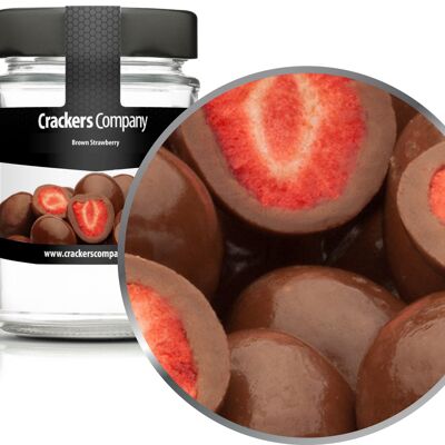 Fresas con leche entera, Fresa Marrón PU con 45 piezas. Ud. Contenido de 60 g por pieza.