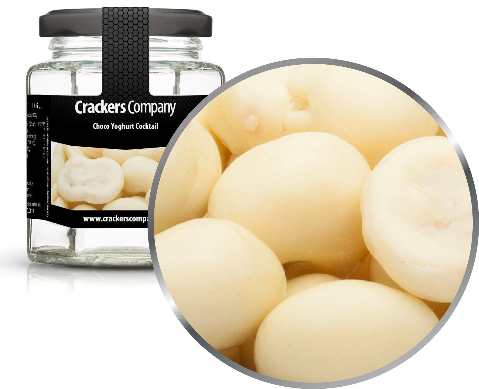 Mix di yogurt, cioccolato, frutta e noci, cocktail di yogurt e cioccolato PU con 25 pezzi. u. Contenuto 100 g per pezzo.