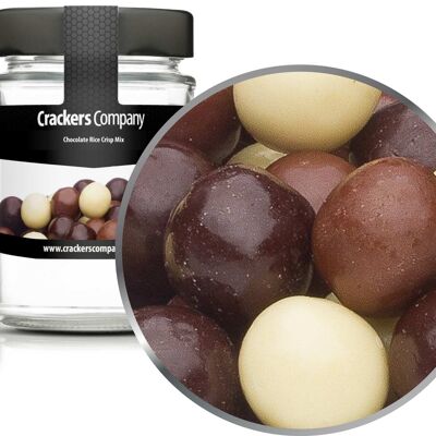 Mix di cracker di riso al cioccolato, mix di croccanti di riso al cioccolato PU con 45 pezzi. u. Contenuto 65 g per pezzo.