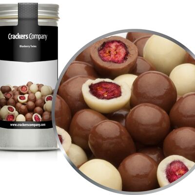 Myrtilles au chocolat au lait, Blueberry Twins PU de 40 pièces. toi. Contenu de 90 g par pièce.
