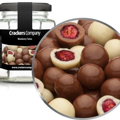 Mirtilli al cioccolato al latte, Blueberry Twins PU con 25 pezzi. u. Contenuto 90 g per pezzo.