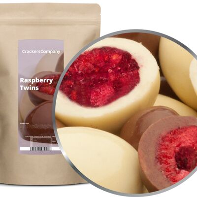 Milchschoko Himbeeren, Raspberry Twins VPE mit 8 Stk. u. 500g Inhalt je Stk.