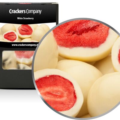 Fresas con chocolate con leche, Fresa Blanca PU con 32 piezas. Ud. Contenido de 60 g por pieza.