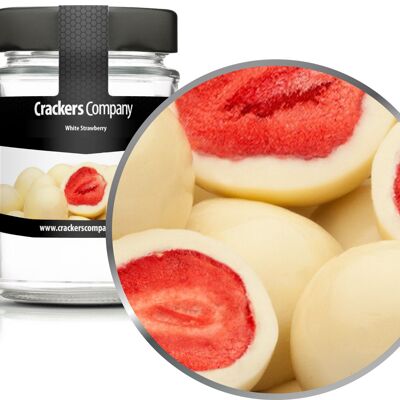 Fresas con chocolate con leche, Fresa Blanca PU con 45 piezas. Ud. Contenido de 60 g por pieza.