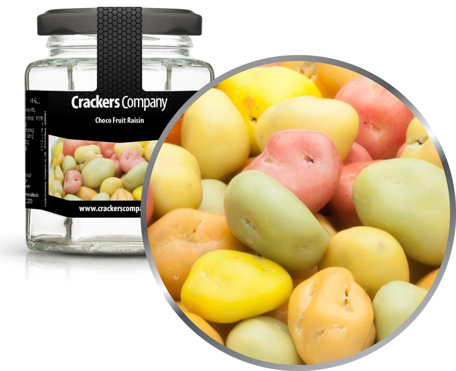 Uvetta al cioccolato e yogurt, Choco Fruit Raisin PU con 25 pezzi. u. Contenuto 130 g per pezzo.