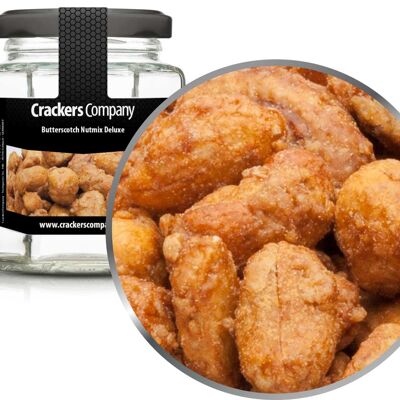 Miscela di noci al burro caramellate, Butterscotch Nutmix Deluxe PU con 25 pezzi. u. Contenuto 75 g per pezzo.