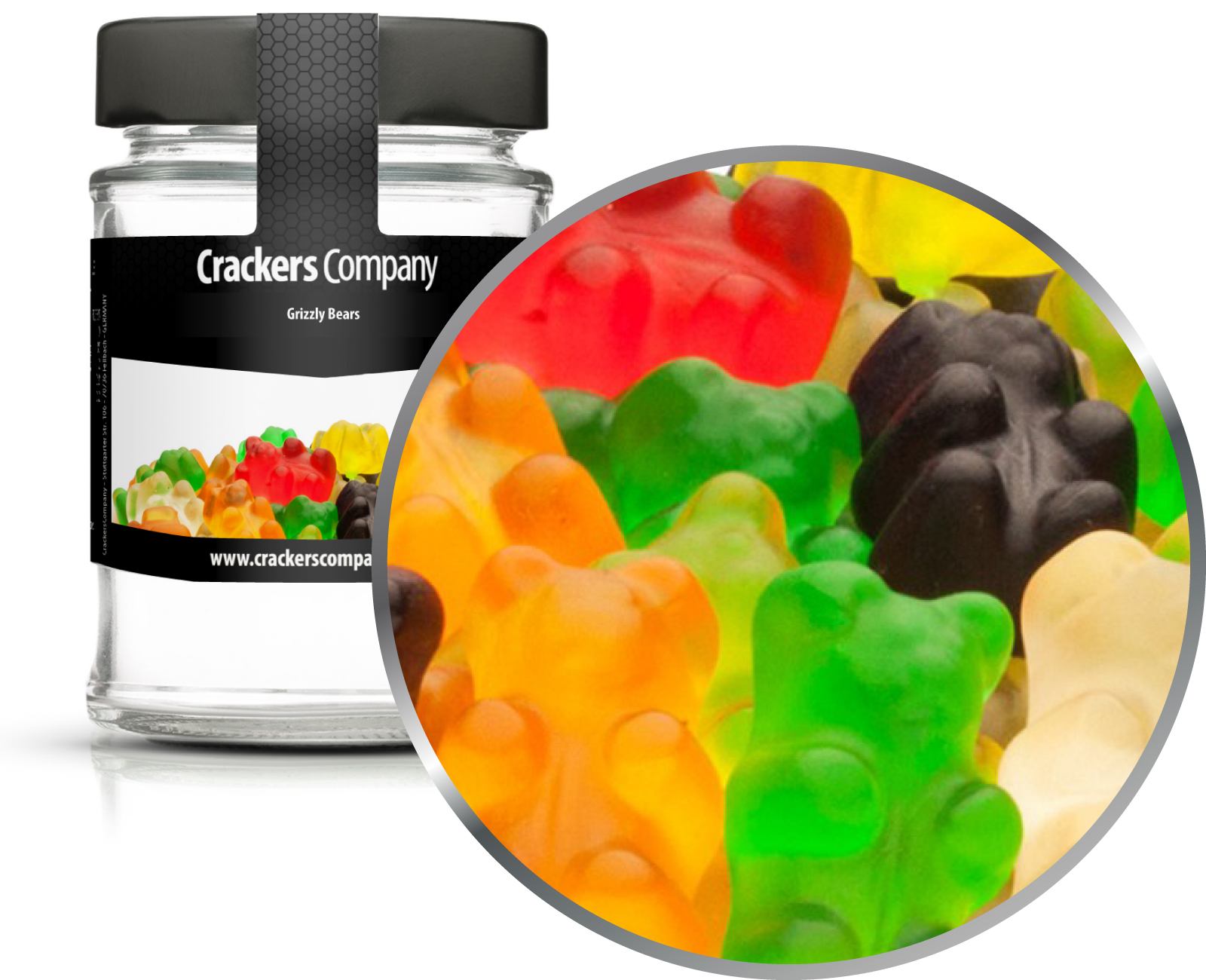 Ositos de goma afrutados, Grizzly Bears PU con 45 piezas. Ud. Contenido de 100 g por pieza.