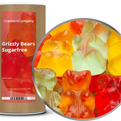 Ositos de goma sin azúcar, Grizzly Bears PU sin azúcar con 9 piezas. Ud. Contenido de 1000 g por pieza.
