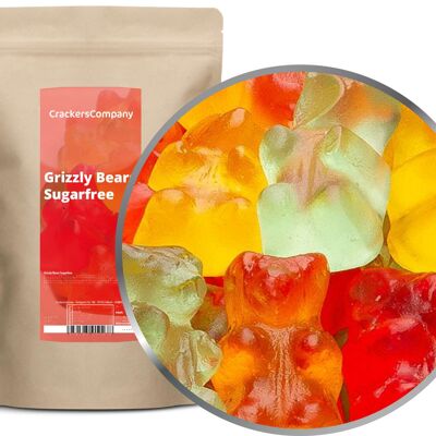 Ositos de goma sin azúcar, Grizzly Bears PU sin azúcar con 8 piezas. Ud. Contenido de 850 g por pieza.